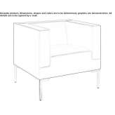Armchair upholstered with polyurethane Rokycany