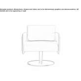 Swivel fabric armchair with armrests Raciazek