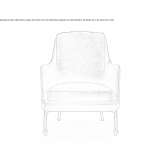 Leather armchair on wheels Adel