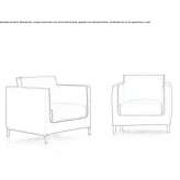 Fabric armchair with armrests Hvidovre