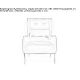 Leather armchair with armrests Manching