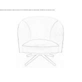 Swivel leather armchair Amlach