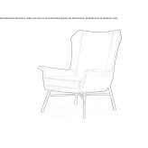 Fotel tapicerowany skórą z podłokietnikami Lincha