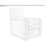 Fabric upholstered armchair with armrests Leonovo