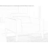 Leather armchair with armrests Acos