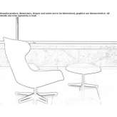 Upholstered swivel armchair Amyntaio