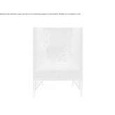Fabric upholstered armchair with high backrest Brunn