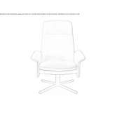 Leather reclining armchair with headrest Sora