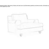 Fotel tapicerowany tkaniną z podłokietnikami Velo