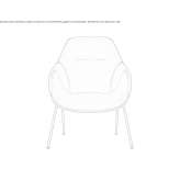 High-back armchair Perisani