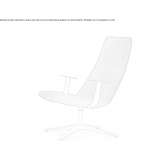 Swivel armchair with 4-star base and armrests Kukow