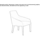 Upholstered armchair Pamukova