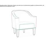 Fotel tapicerowany z podłokietnikami Mussotto