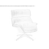 Swivel armchair with high backrest and 4-star base Wiehl