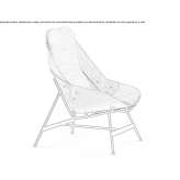 Wooden veneer armchair with high backrest Piritiba