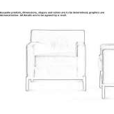 Leather upholstered armchair Belene