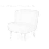 Fabric armchair Sauvo