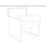 Leather armchair with armrests Chaykino