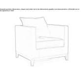 Fabric upholstered armchair with armrests Pishcha