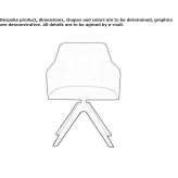 Upholstered swivel armchair with 4-star base Pamukova