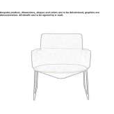 Upholstered armchair based on a sleigh with armrests Amacuzac