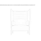 Fabric armchair with high backrest Tertenia