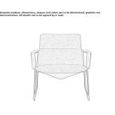 Upholstered armchair based on a sleigh with armrests Amacuzac