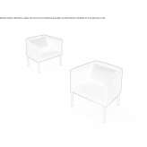 Upholstered armchair with armrests Radnor