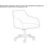 Upholstered armchair on wheels Pamukova