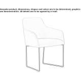 Upholstered armchair based on a sleigh Pamukova
