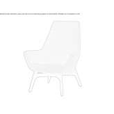 Fabric upholstered armchair with headrest Kishpek