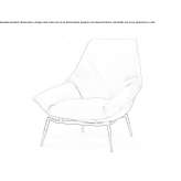 Leather armchair with armrests Cacique