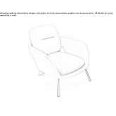 Fabric armchair with armrests Orsay