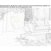 Swivel fabric armchair with a 4-star base and armrests Eboli