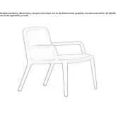 Leather armchair with armrests Cacique
