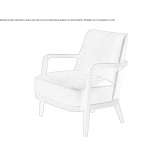 Leather armchair with armrests Nevez