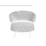 Armchair upholstered with fabric Palagano
