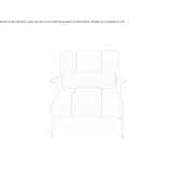 Leather or fabric armchair with armrests Medan