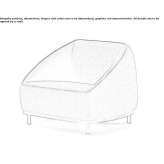 Fabric armchair with armrests Bacau