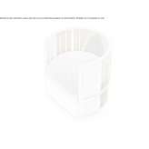 Woven wicker armchair with armrests Arcata