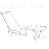 Leather armchair with high backrest Breb
