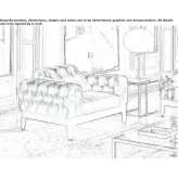 Quilted armchair with armrests Vergeze