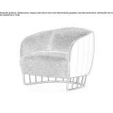 Fabric armchair with armrests Albardon