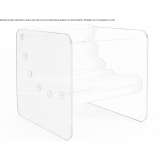 Glass and TPU armchair with armrests Caribou