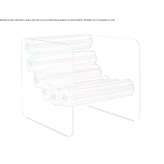 Glass and TPU armchair with armrests Caribou