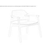 Tanned leather armchair with armrests Tataru