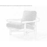 Wooden armchair with armrests Sina