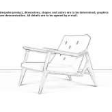 Fabric armchair with armrests Obfelden