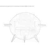 Fabric armchair with armrests Buehren