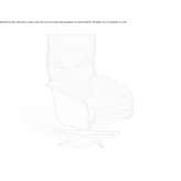 Reclining armchair in fabric or leather with a 4-star base Cajati